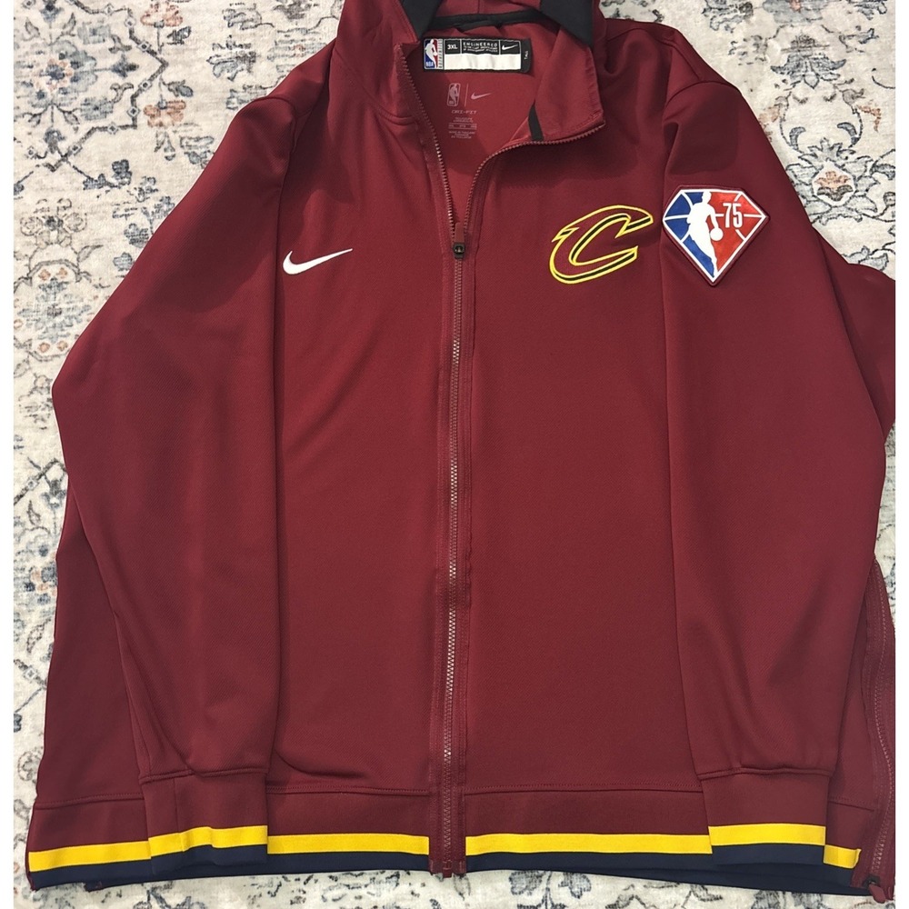 Nike NBA Cleveland Cavs  75th Anniversary Performance Full Zip Hoodie Size 3x